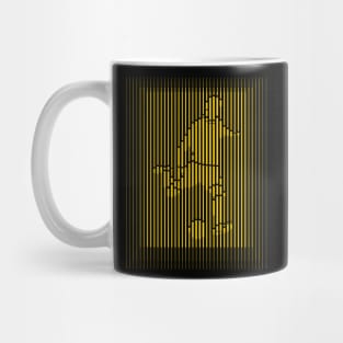 Football Player Gold Line Art Mug